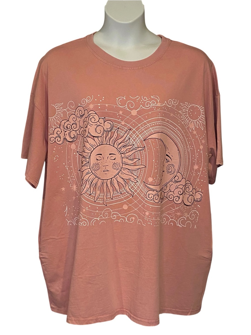 Women's Sun & Moon Graphic Tunic Tee - Dusty Rose
